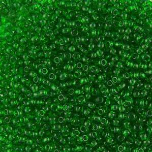 G12-145 10/0 Seed Bead - Green Transparent