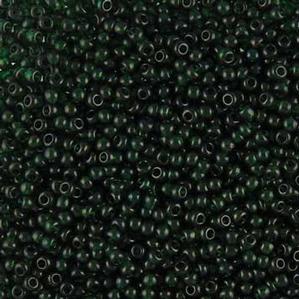 G12-149 10/0 Seed Bead - Dark Green Transparent