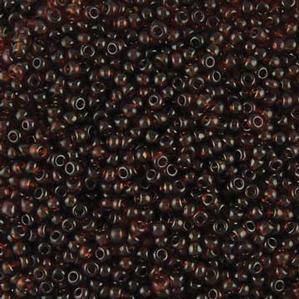 G12-197 10/0 Seed Bead -  Rootbeer Brown Transparent