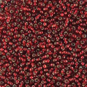 G12-217 10/0 Seed Bead - Light Red Silverlined