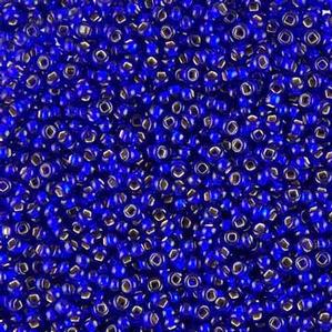 G12-268 10/0 Seed Bead - Cobalt Silverlined