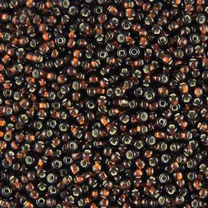 G12-297 10/0 Seed Bead - Dark Brown Silverlined