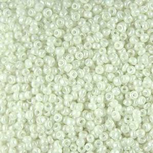 G12-605 10/0 Seed Bead - White Luster
