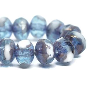 G127-1182 Faceted Rondelles - Lavender Trans.