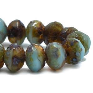 G127-1195 Faceted Rondelles - Dk. Topaz Trans.