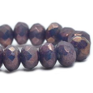 G127-1485 3x5mm Faceted Rondelle - Purple Metallic