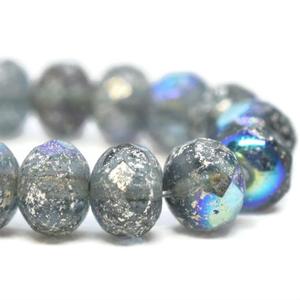 G128-1303 5x7mm Faceted Rondelle - Gray Iris