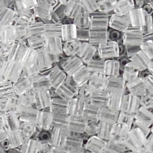 G13-108 8/0 Crystal Transparent Hex Cut