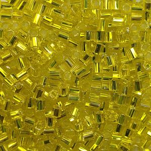 G13-235 8/0 Hex Cut - Yellow Silverlined