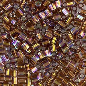 G13-2395 8/0 Hex Cut -Brown Silverlined Iris