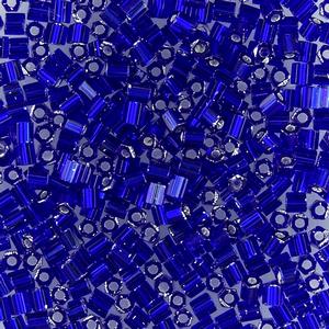 G13-268 8/0 Hex Cut - Cobalt Silverlined