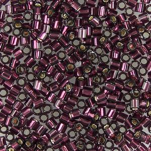 G13-288 8/0 Hex Cut - Amethyst Silverlined