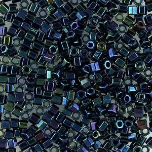 G13-368 8/0 Hex Cut - Peacock Blue Iris