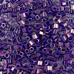 G13-488 8/0 Hex Cut - Dark Purple Metallic