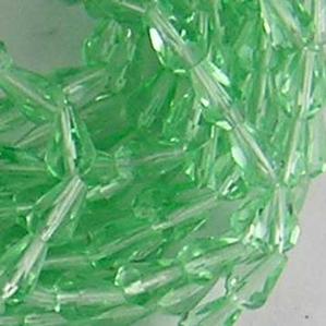 G130-143 Faceted Teardrops - Peridot Transparent