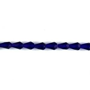 G130-168 Faceted Teardrops - Cobalt Transparent