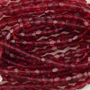 G130-178 Faceted Teardrops - Fuchsia
