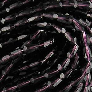 G130-187 Faceted Teardrops - Amethyst Transparent