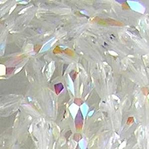 G130-308 Faceted Teardrops - Crystal AB