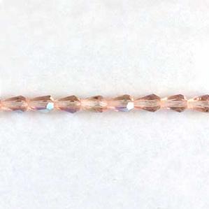 G130-372 Faceted Teardrops - Peach AB Iris