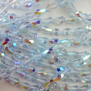 G130-382 Faceted Teardrops - Pale Lavender AB