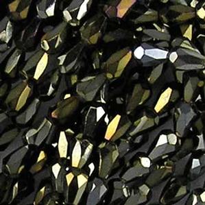 G130-397 Faceted Teardrops - Dark Brown Iris