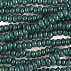 G14-048 Pony Bead - Dark Green Opaque