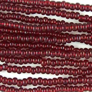 G14-114 Pony Bead - Dark Red Transparent