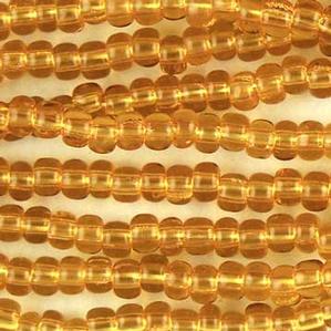 G14-193 Pony Bead - Amber Transparent