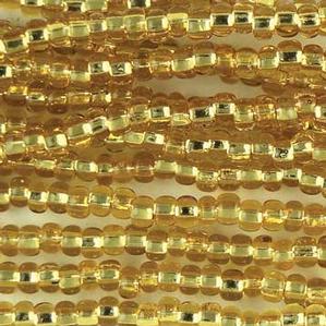 G14-200 Pony Bead - Gold Silverlined