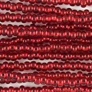 G14-217 Pony Bead - Light Red Silverlined