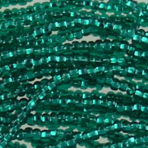 G14-258 Pony Bead - Teal Silverlined