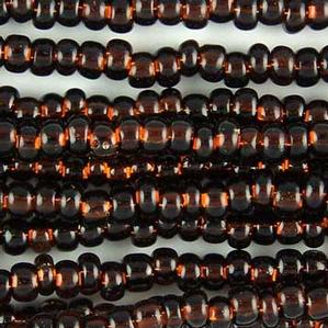 G14-295 Pony Bead - Dark Brown Silverlined