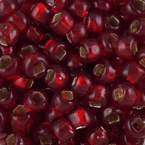 G15-214 3/0 Red Silverlined 