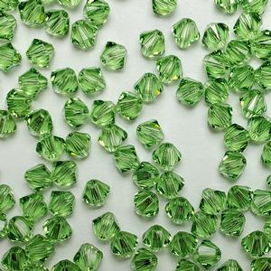 G150-142 4mm Bicones - Peridot Transparent
