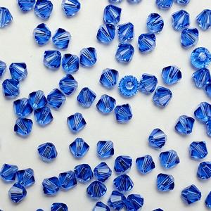 G150-165 4mm Bicones - Sapphire Transparent