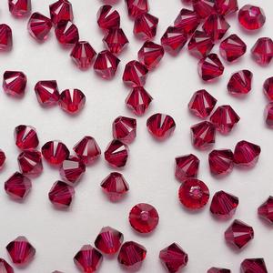 G150-179 4mm Bicones - Burgundy Transparent