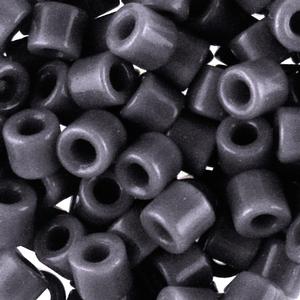 G16-002 Tile Beads - Dark Gray Opaque