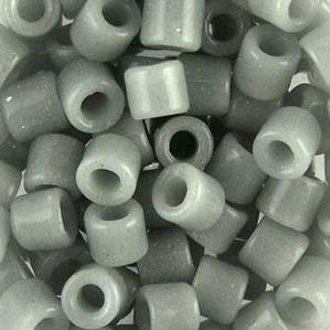 G16-003 Tile Beads - Gray Opaque