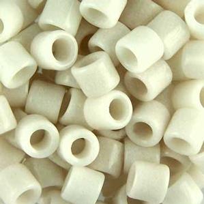 G16-005 Tile Beads - White Opaque