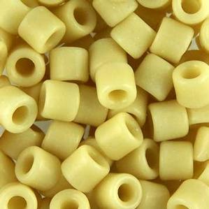 G16-007 Tile Beads - Cream Opaque