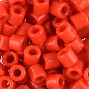 G16-025 Tile Beads - Orange Opaque