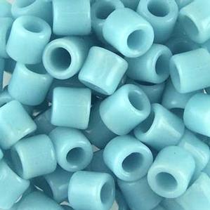 G16-063 Tile Beads - Light Blue Opaque