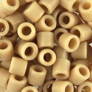 G16-092 Tile Beads - Tan Opaque