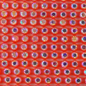 G178-521/308 Preciosa Rhinestone Banding Neon Orange/Crystal AB