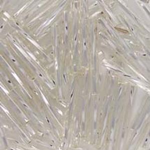 G1T/20-209 20mm Crystal Silverlined Twisted Bugle