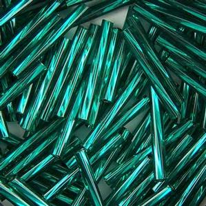 G1T/30-258 30mm Teal Silverlined Twisted Bugles