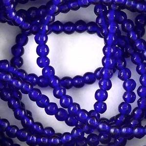 G20-168 - 3mm Round - Cobalt Transparent