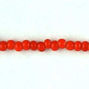 G202-016 White Hearts - Red Opaque