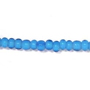 G202-063 White Hearts - Light Blue Opaque